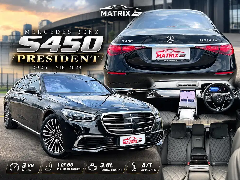 2025[3RBMILES]Mercedes Benz S450 (PRESIDENT EDITION)SERI NUMBER [1/60]
