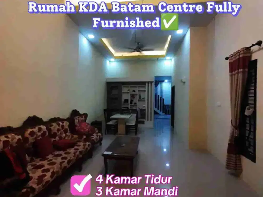 Disewakan Rumah di KDA Kurnia Djaya Alam Batam Centre Fully Furnished