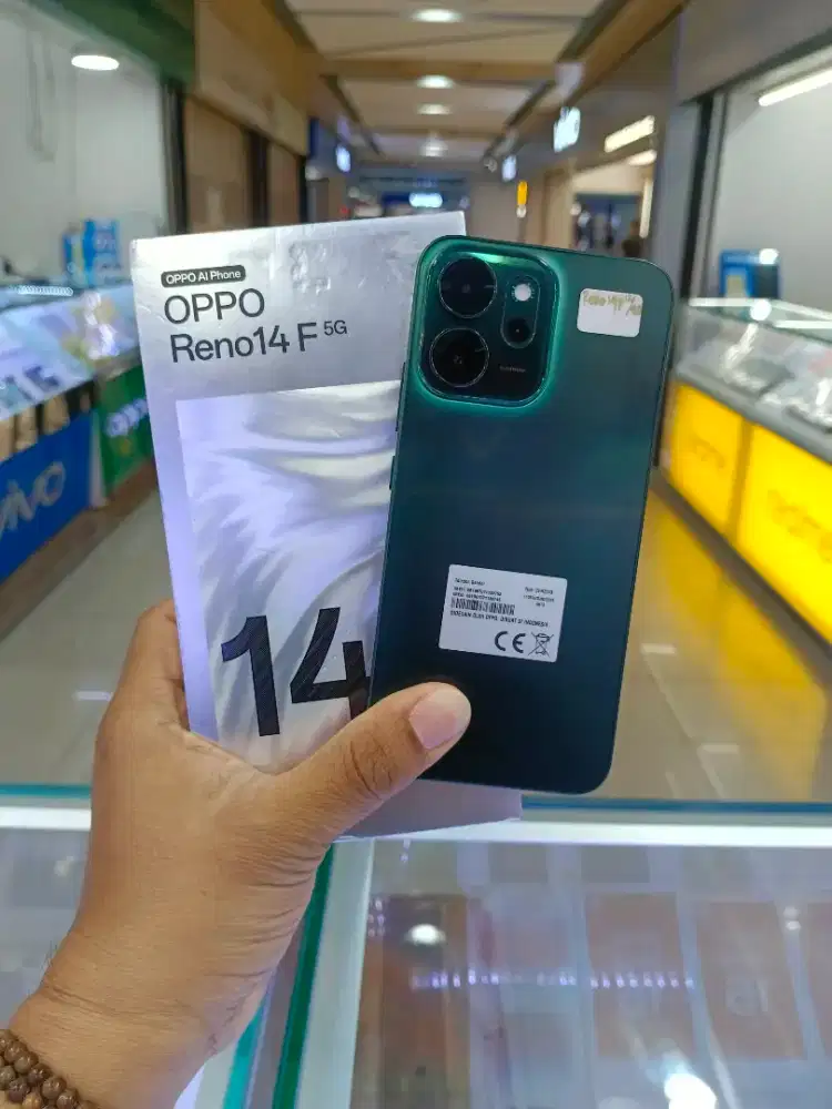 Oppo Reno 14F 5G 12/256 Green Second Mulus 99%&Normal Poll Ori Oppo
