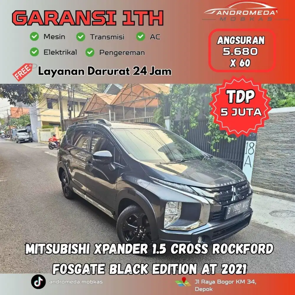 TDP TERMURAH 5 JT MISTUBISHI XPANDER 1.5 CROSS ROCKFRD FOSGATE AT 2021