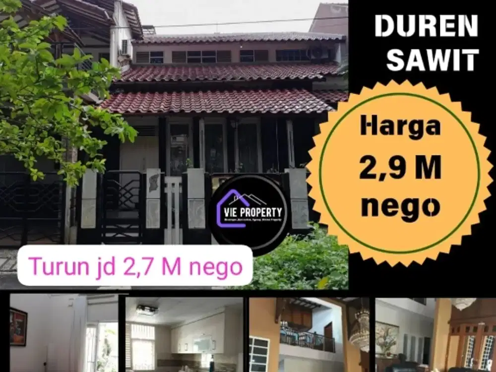 Dijual Rumah Siap Huni Duren Sawit