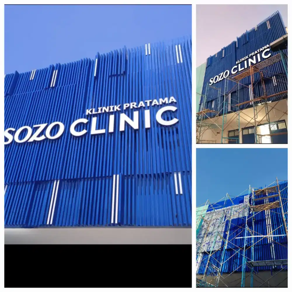 Custom Facade. Fasad ACP, GRC. Cladding. Branding Neon Box.