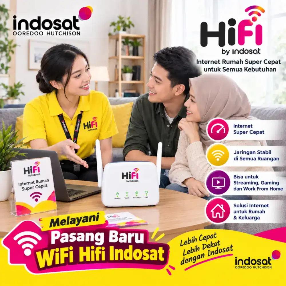 Promo pasang baru Wifi Hifi Indosat
