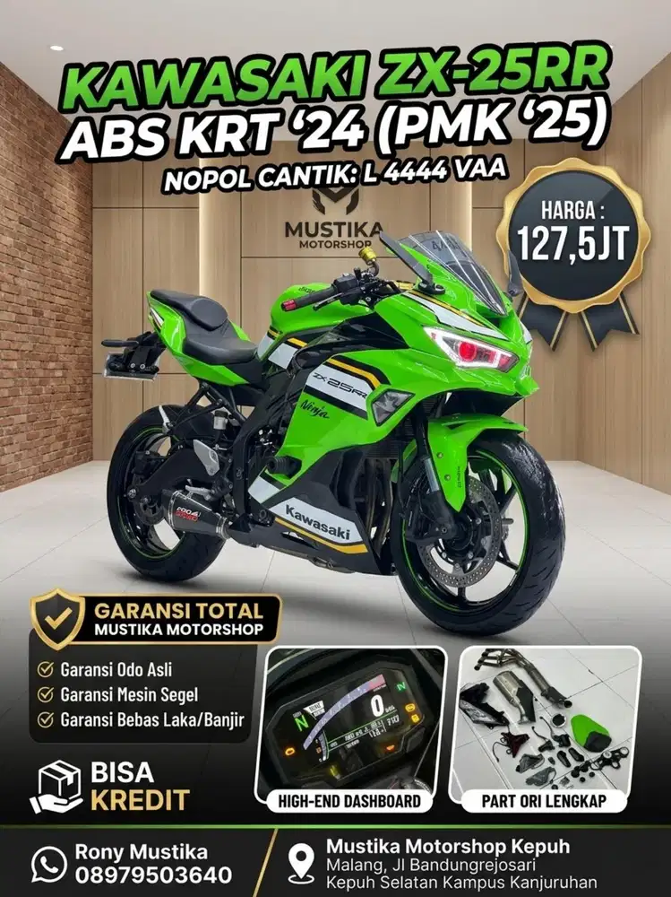FULL MODS‼️KAWASAKI ZX-25RR ABS KRT PMK 2025 L SBY. PART ORI ADA
