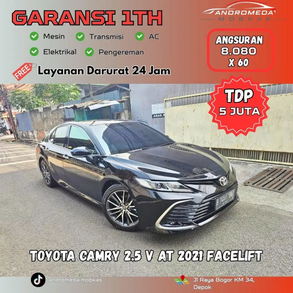 TDP TERMURAH 5 JT TOYOTA CAMRY FACELIFT 2.5 V AT 2021 ISTIMEWA