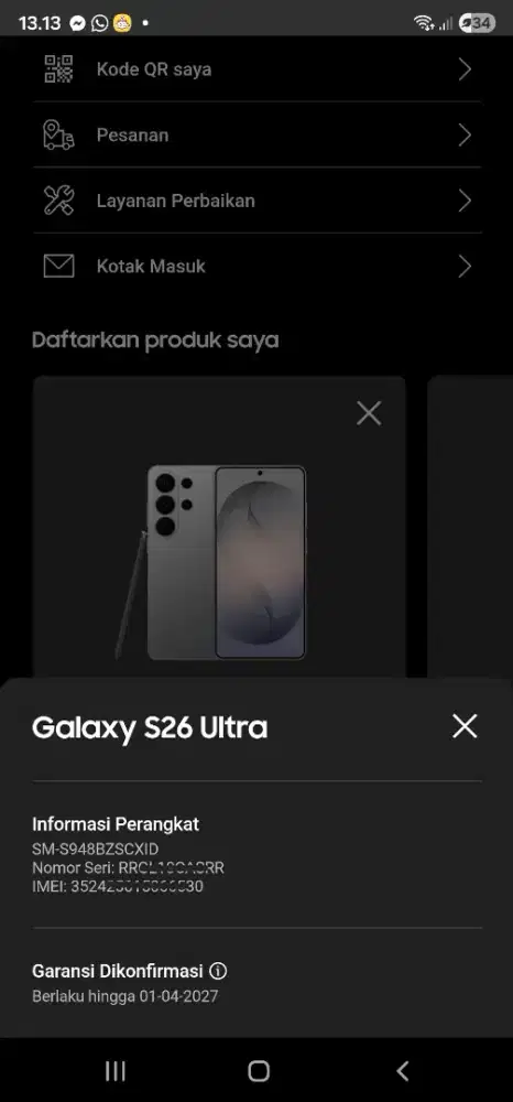 Samsung S26 Ultra 512GB & Fullset Original