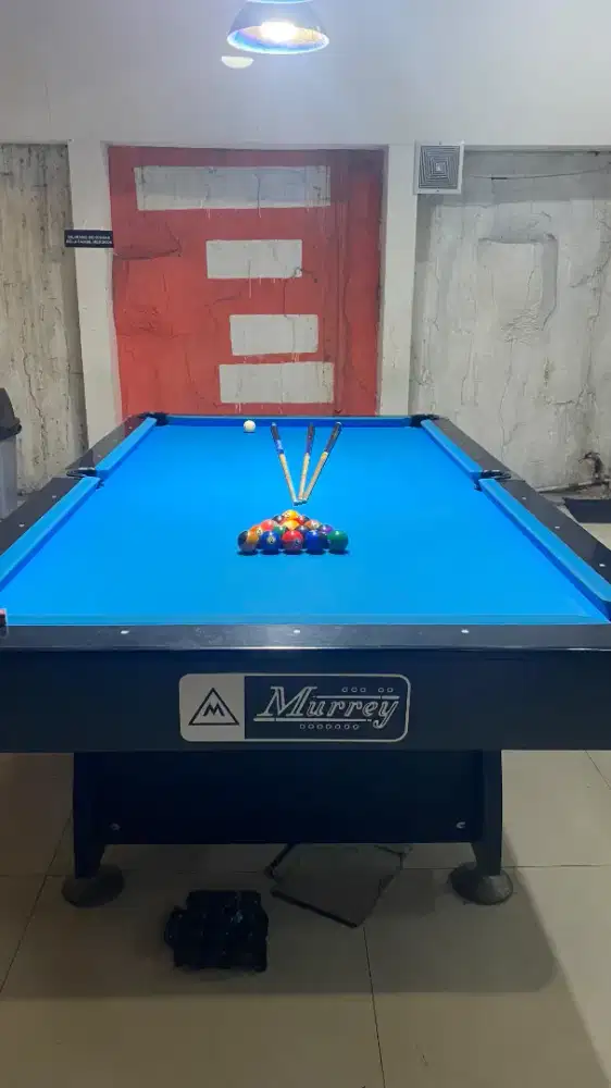 Dijual meja billiard merk murrey 9feet batu hitam