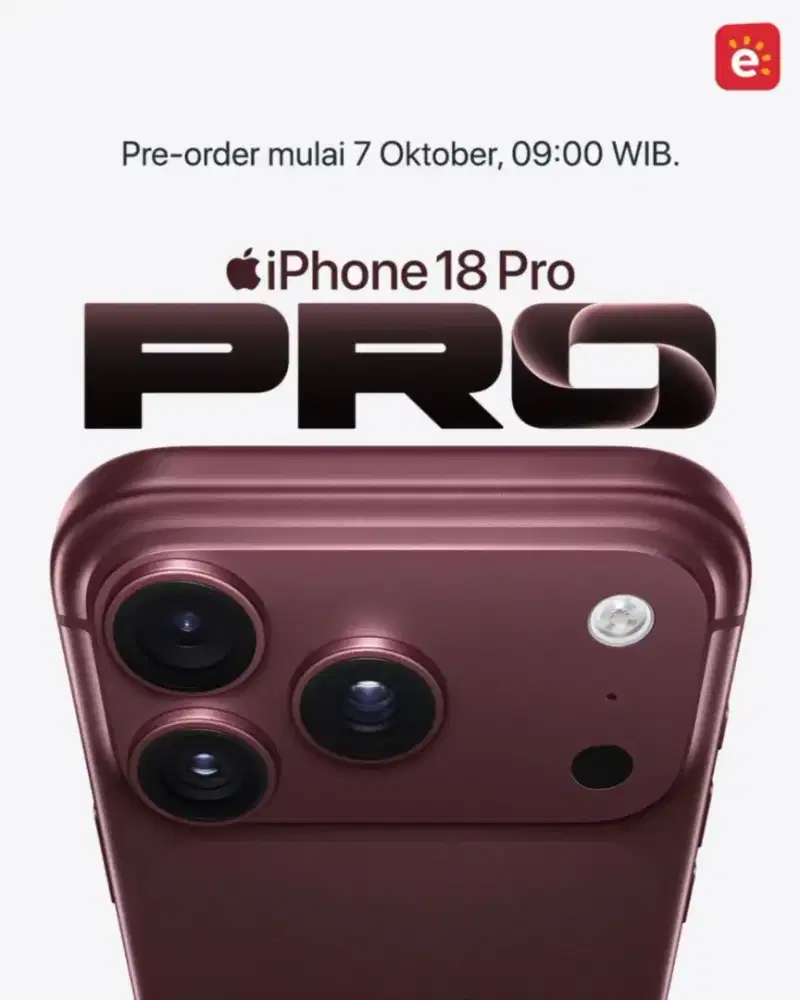 PO DP 0% iPhone 18 Pro Max 256GB - Kredivo 0% 12 Bulan - Cukup KTP