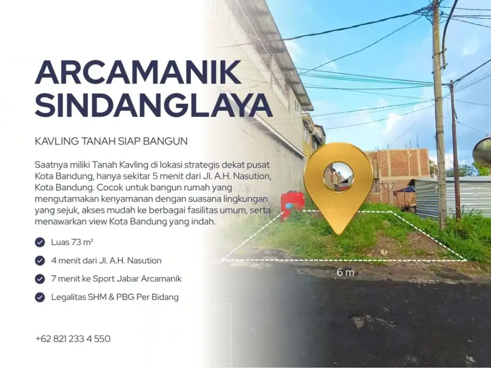 Jarang Ada Beli Sekarang Kavling SHM 73 m² Lebar 6 Meter Dekat A.H. Nasution