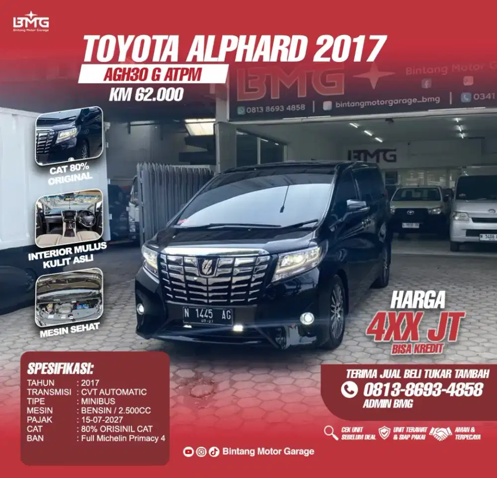 Toyota Alphard AGH30 G ATPM 2017