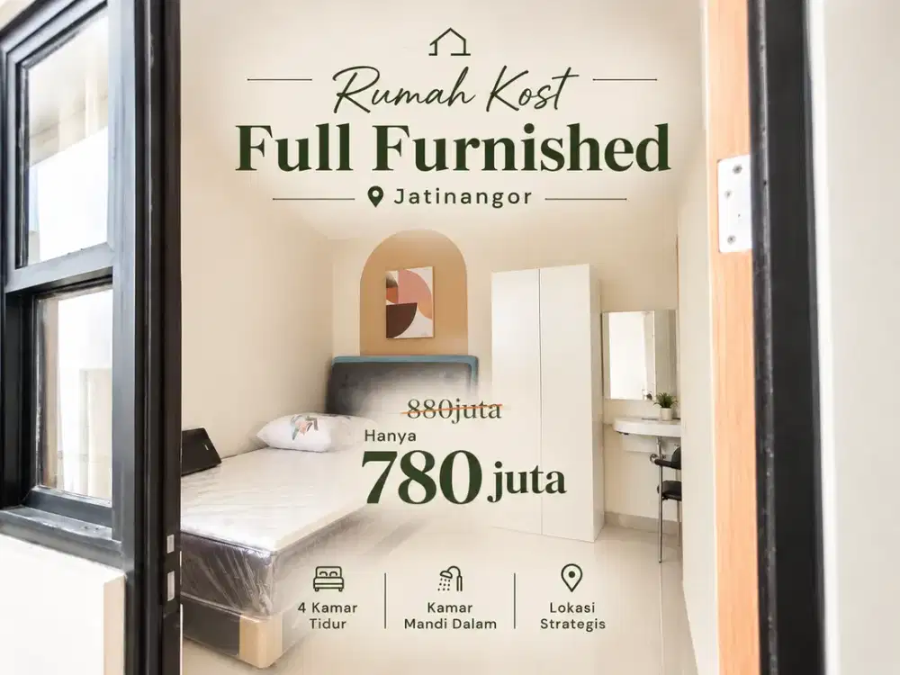 Dijual Rumah Kost Full Furnished Jatinangor - SHM