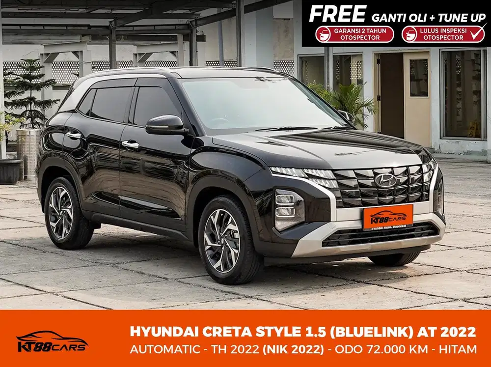 [BERGARANSI] HYUNDAI CRETA STYLE MATIC BLUELINK TAHUN 2022 HITAM