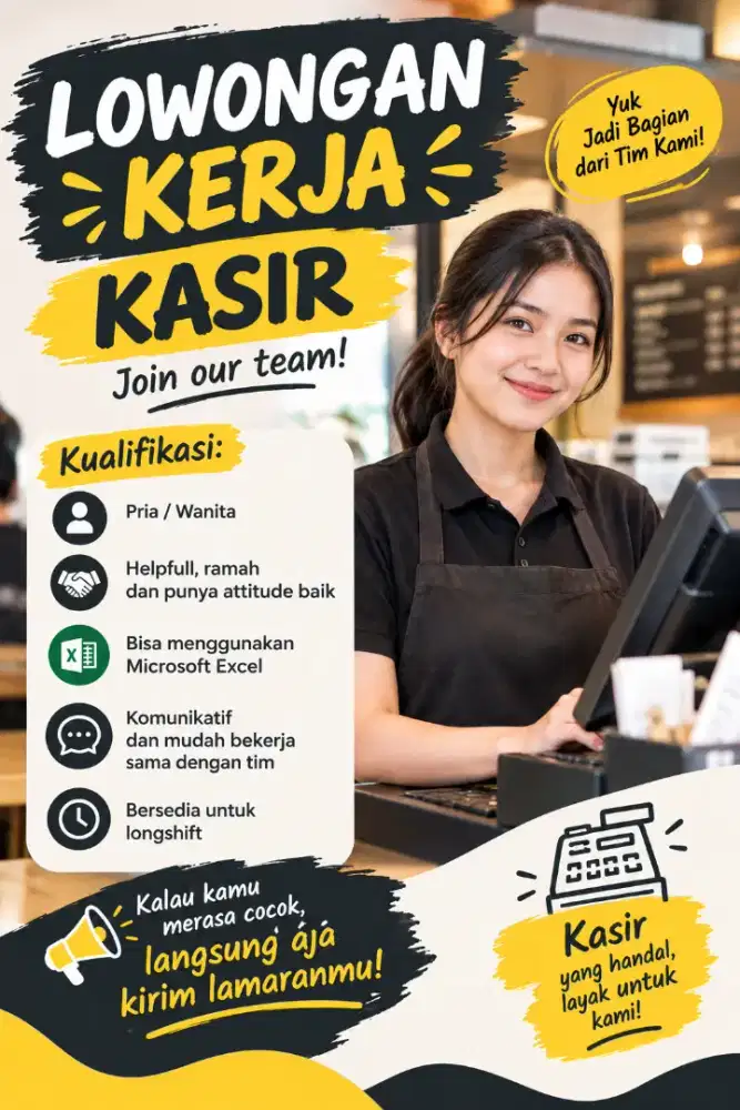 DIBUTUHKAN SEGERA KASIR