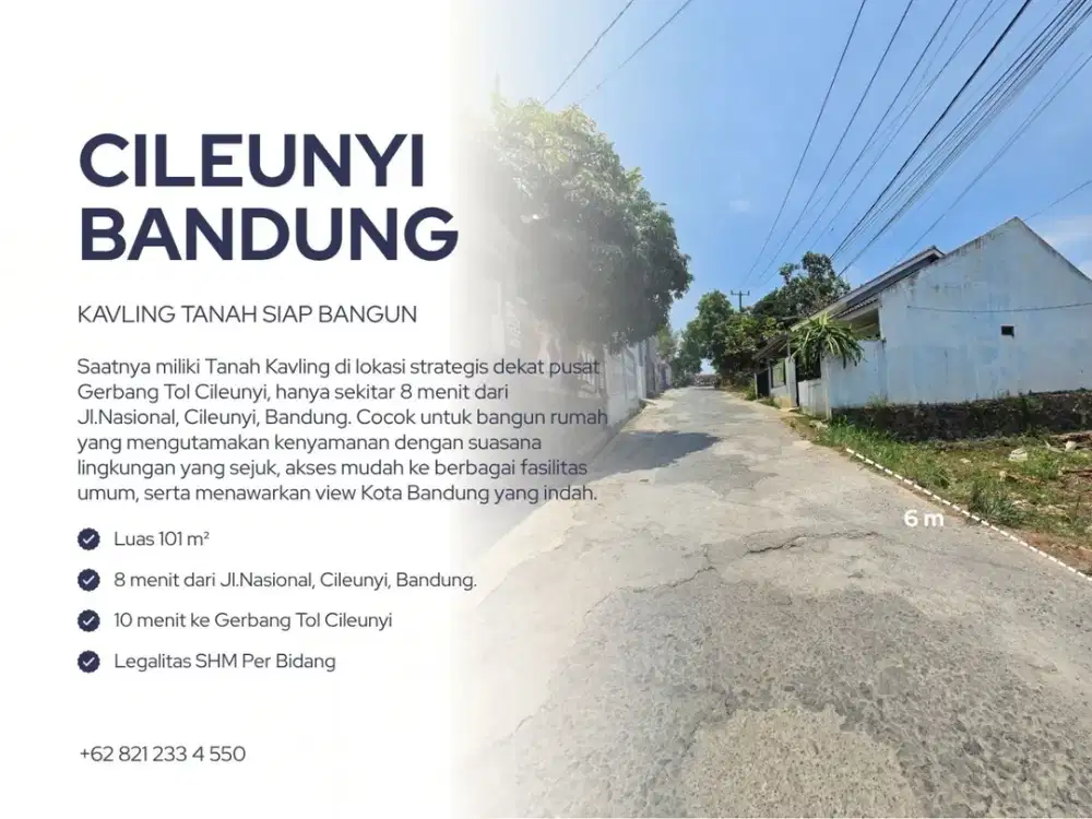 Tanah Kavling SHM 200 Jutaan Dekat Ujungberung