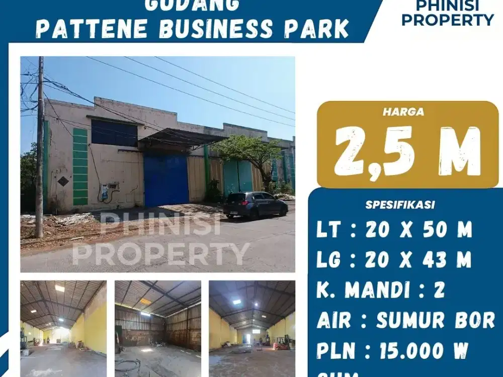 Dijual Gudang Pettene Business Park