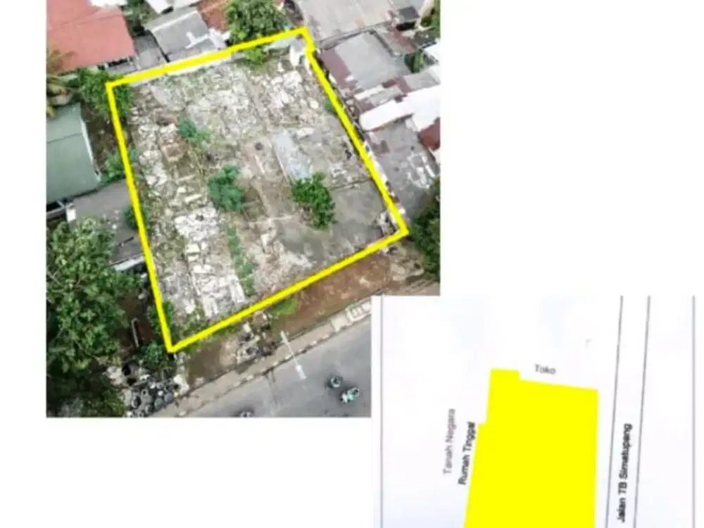 Disewakan  Tanah komersial, pinggir jalan TB Simatupang, Jakarta Selatan.