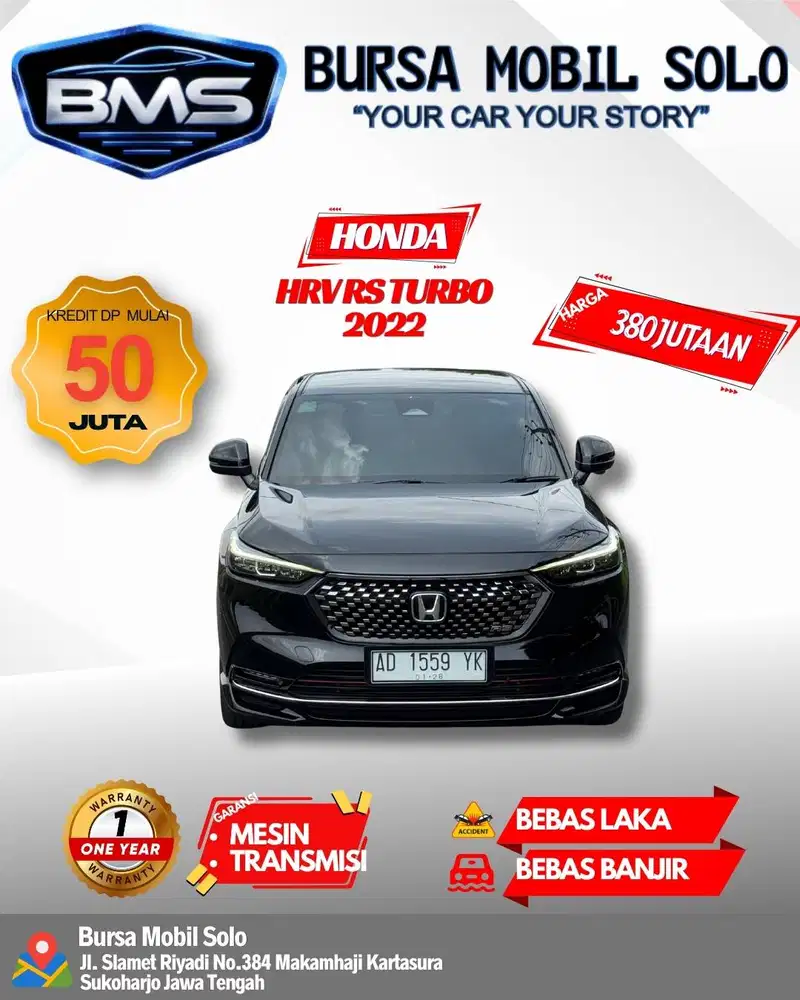 HONDA HRV RS TURBO 2022 MATIC TOP KONDISI