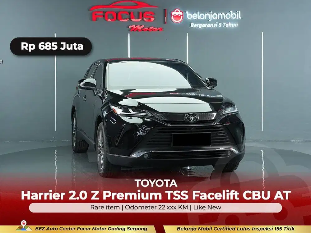 [GARANSI 5THN LOW KM] Toyota Harrier 2.0 Z Premium TSS 2020/2021/2022