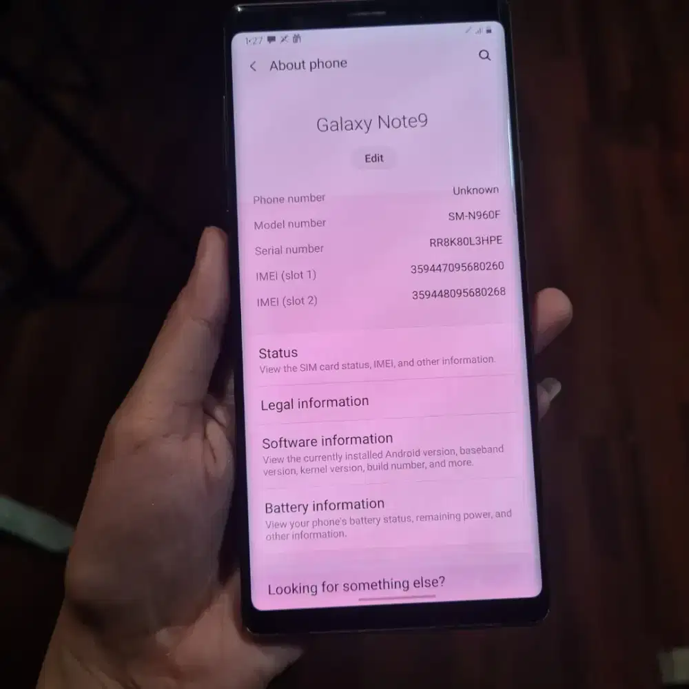 Samsung Galaxy Note 9
RAM 6GB / ROM 128GB