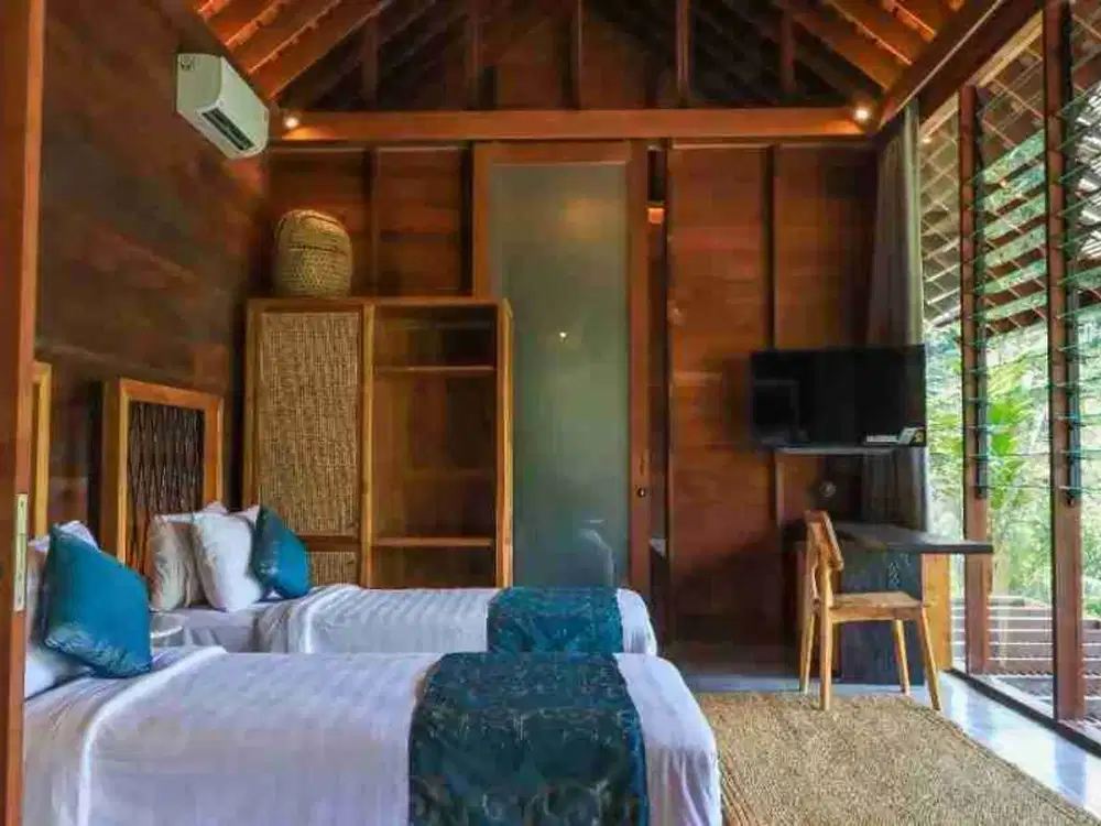 LIMITED UNITS! 2BR POOL VILLA JUNGLE & RIVER VIEW UBUD RP5,5 M