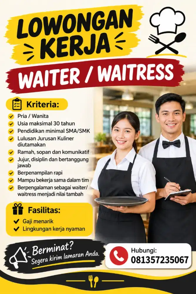 Lowongan Waiter / Waitress
