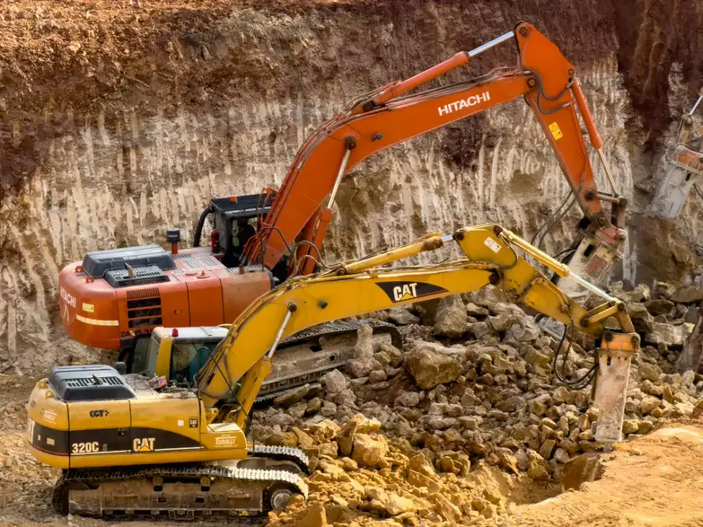 Dozer Excavator PC200 becko breaker wales crane dumptruck