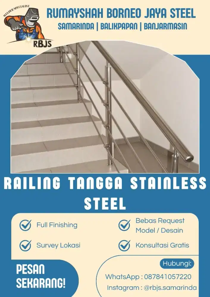 RAILING TANGGA STAINLESS STEEL | MINIMALIS CUSTOM