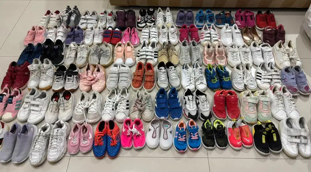 JUAL MURAH 1 BAL ISI SEPATU ANAK & WANITA SIZE 25-36 ISI 150PCS