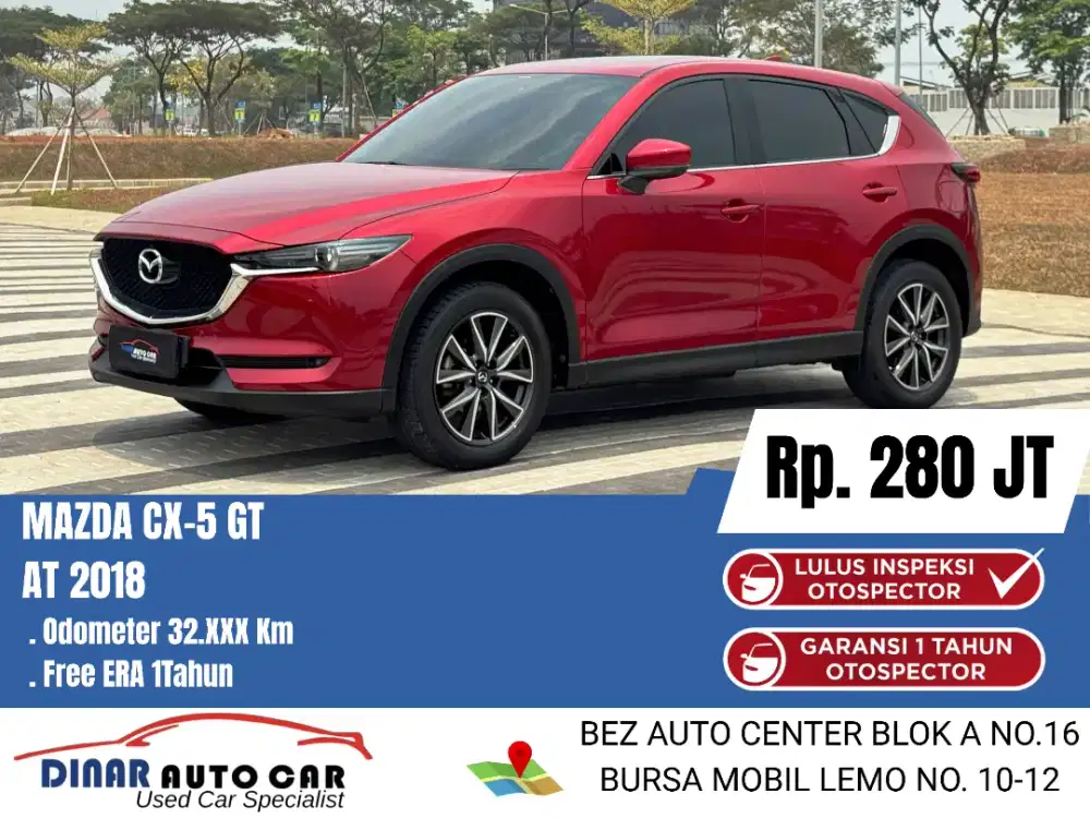 (32Rb) Mazda CX5 CX 5 2.5 GT 2018 Matic Merah Warenty 1TH*Dinar Autoca