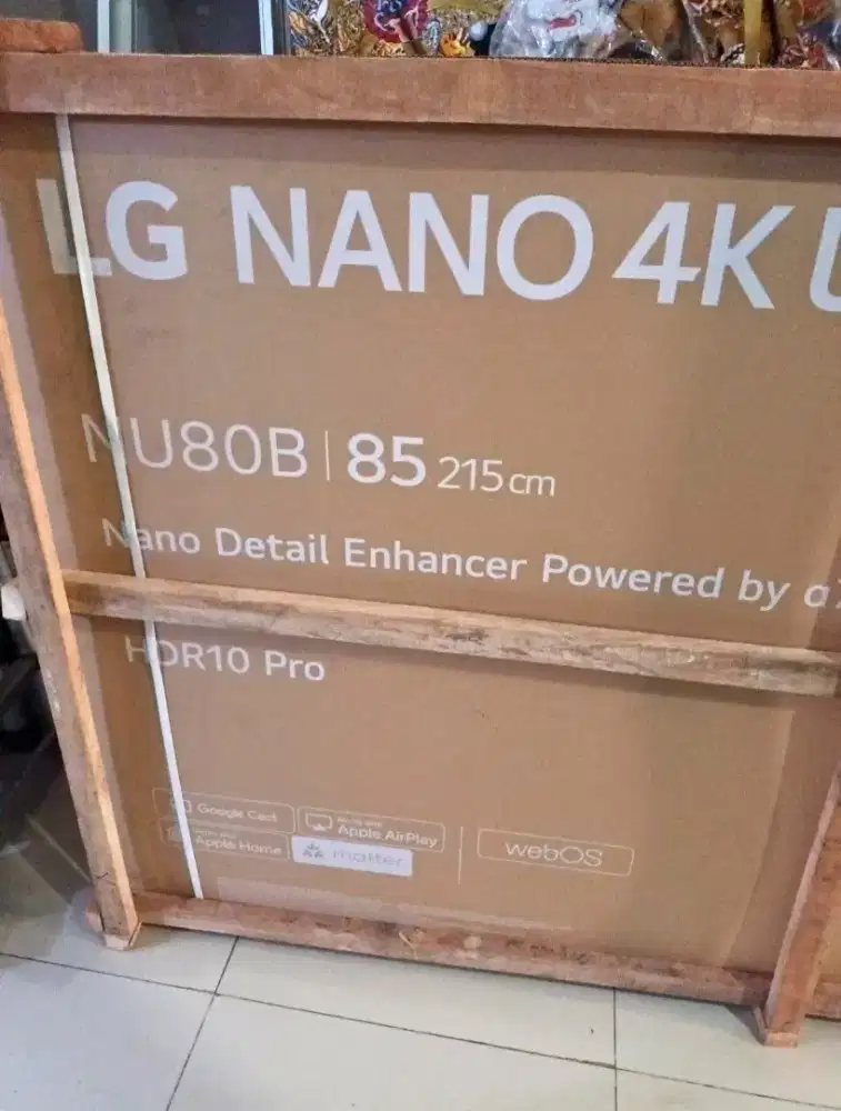 Tv 85 inch Baru di pakai 1x kondisi fullset