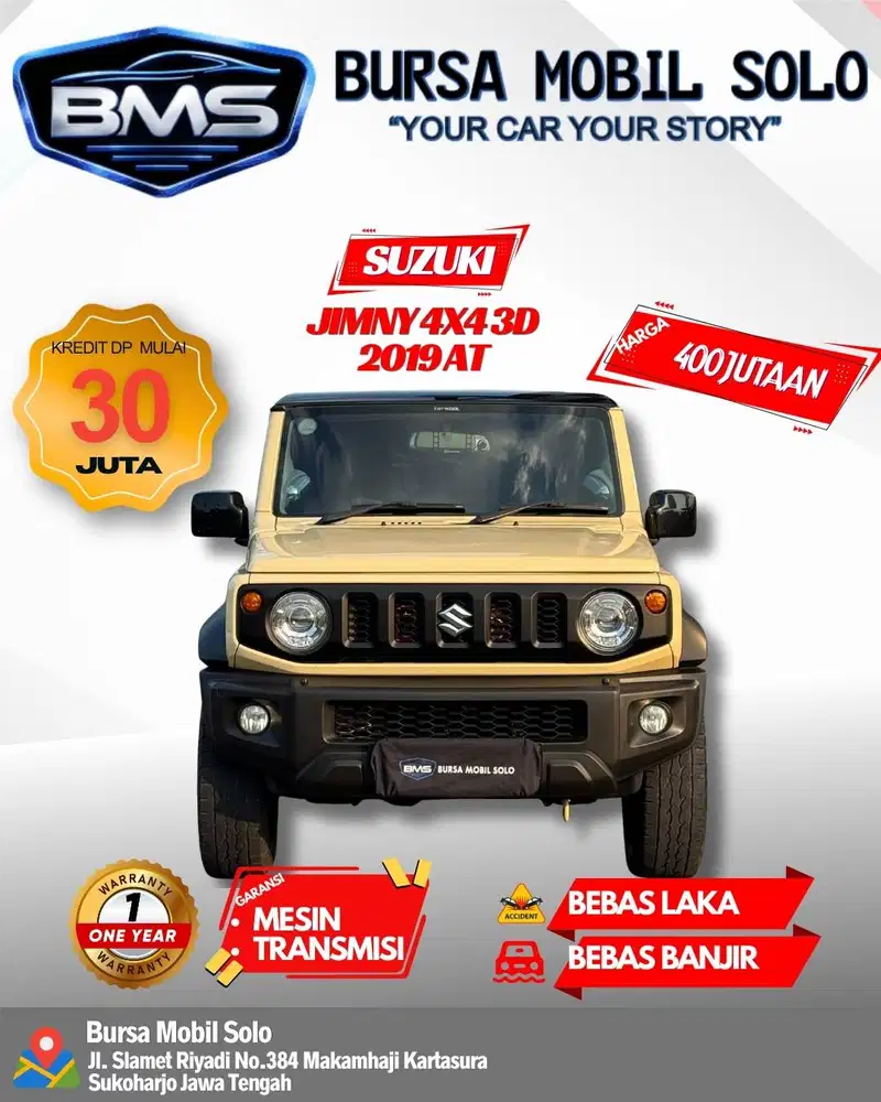 SUZUKI JIMNY 1.5 4X4 2019 MATIC TOP KONDISI DP RINGAN