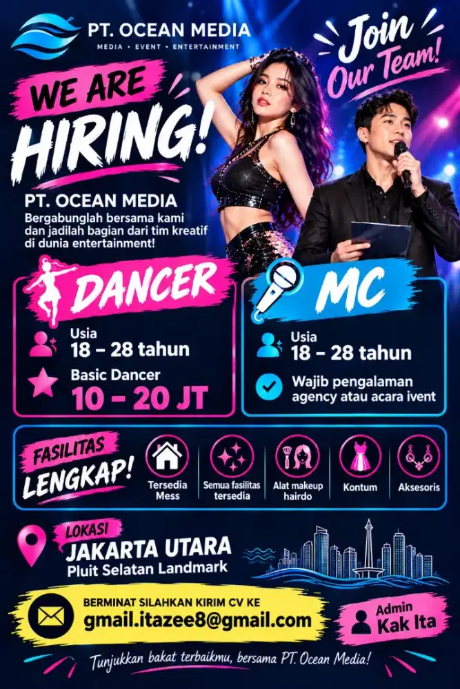Open recruitment intertaiment live tiktok