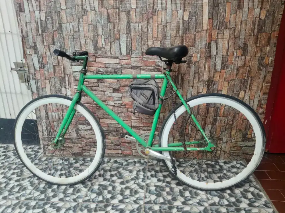 sepeda bekas fixie gear keadaan seadanya (lama ga dipakai)
