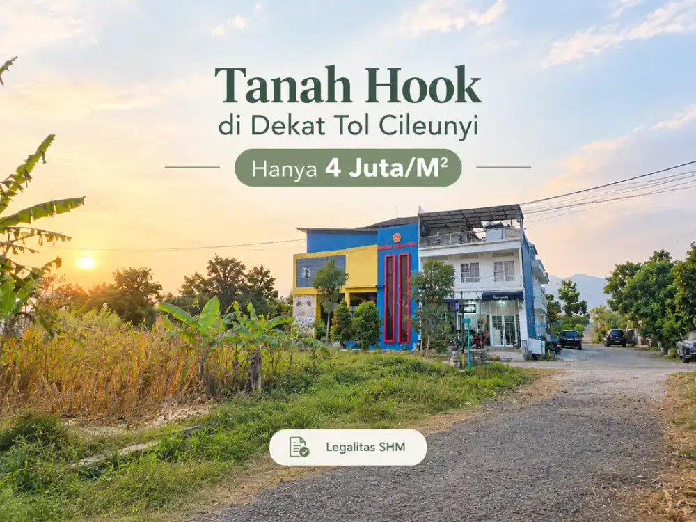 Dijual Tanah Hook Dekat Kawasan Kampus - Cileunyi