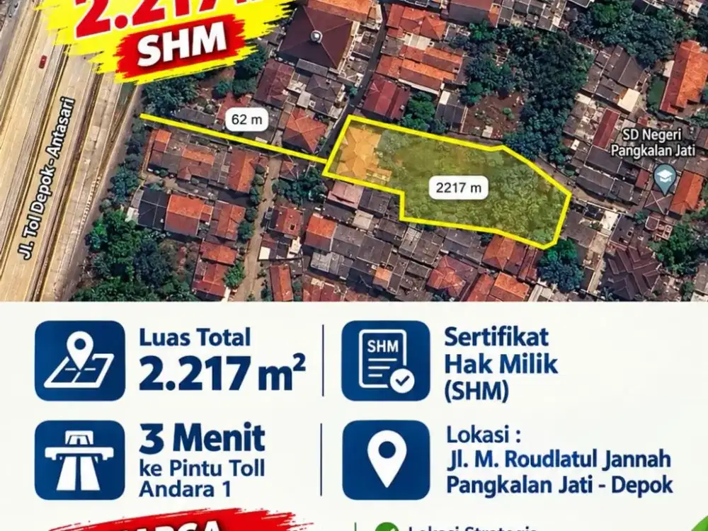 DIJUAL LAHAN di Pangkalan Jati