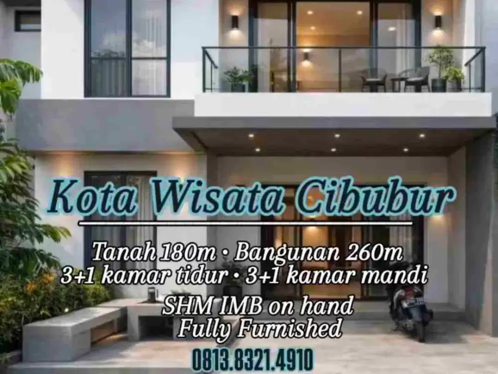 Dijual Rumah Furnished Kota Wisata Cibubur
