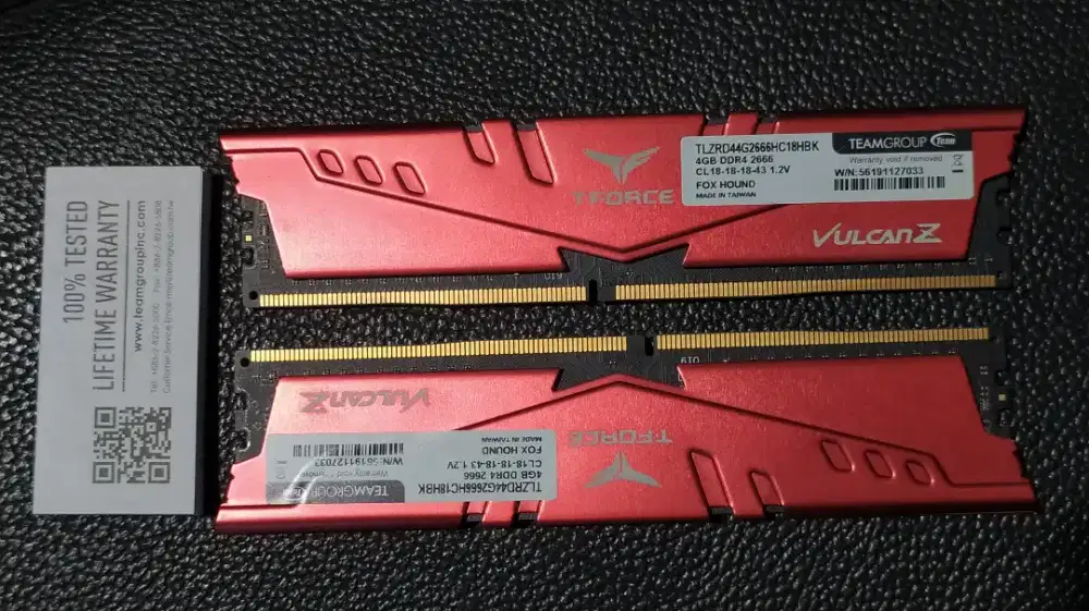 Ram PC DDR 4 t-force vulcanz 8 GB