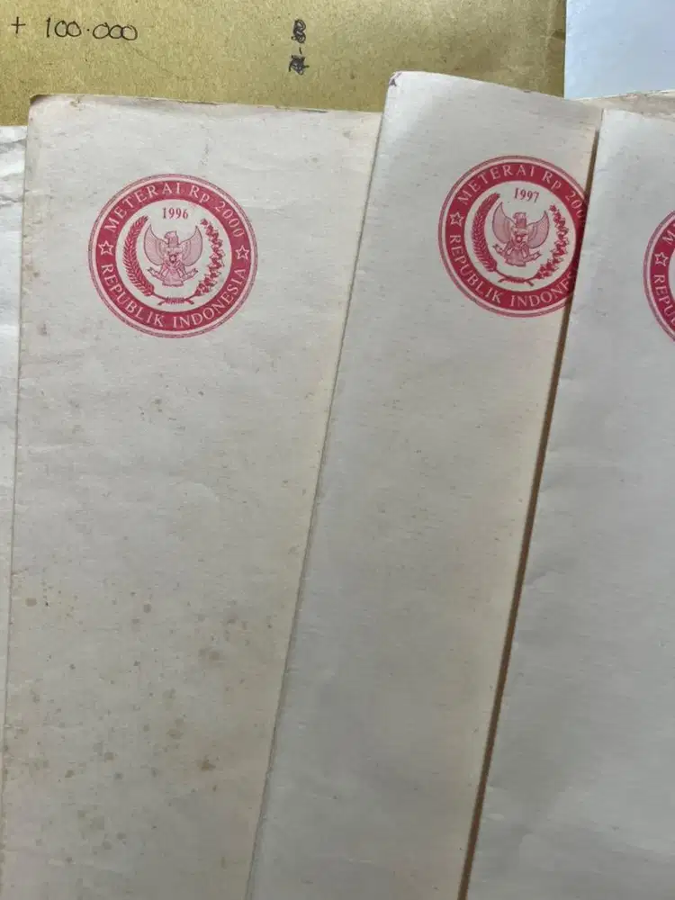 Kertas Segel Segala Tahun Harga tertera adaah harga Mulai/harga trndh