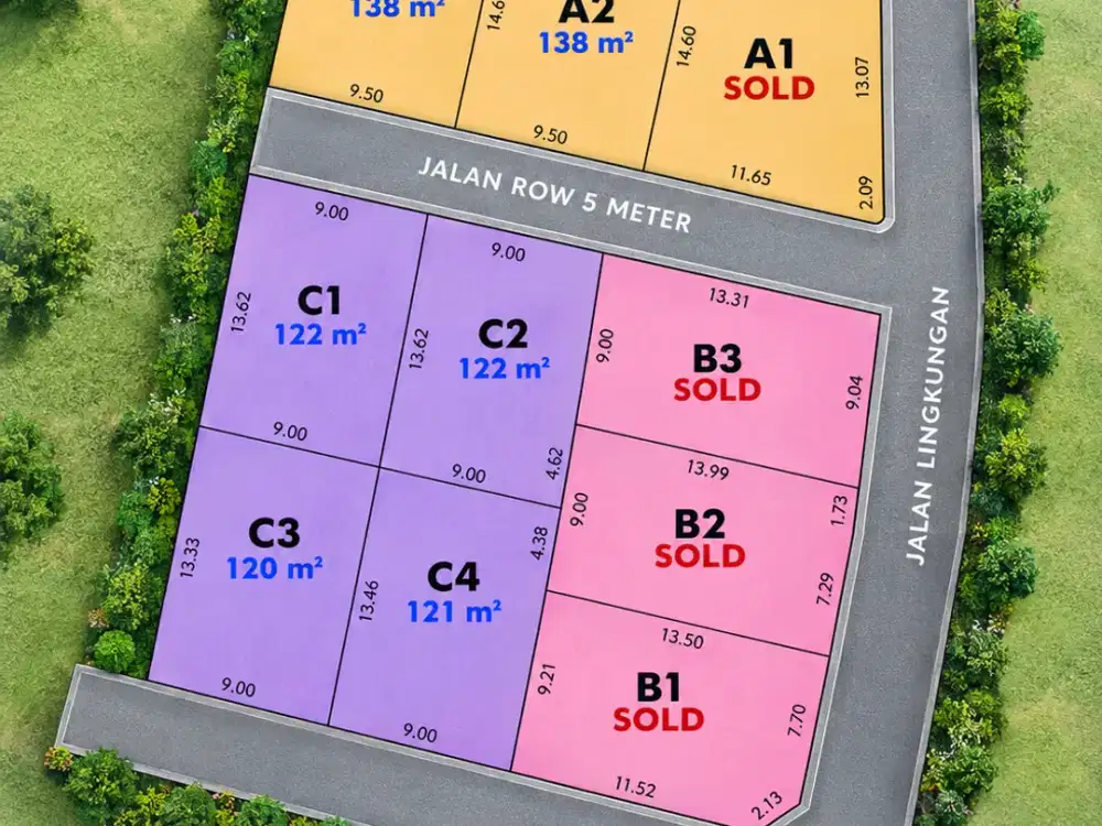 Tanah murah 1jutaan/ meter, belakang Arkamaya