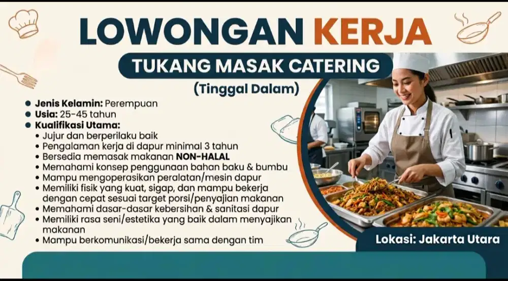 Lowongan kerja dapur - tukang masak