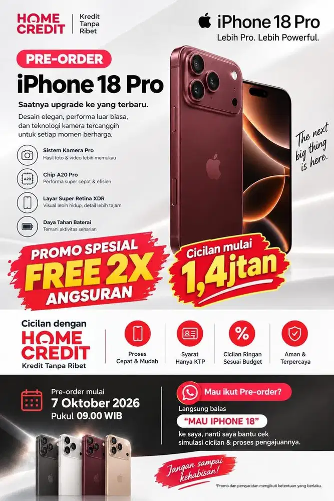 cicilan iphone 18 tanpa dp