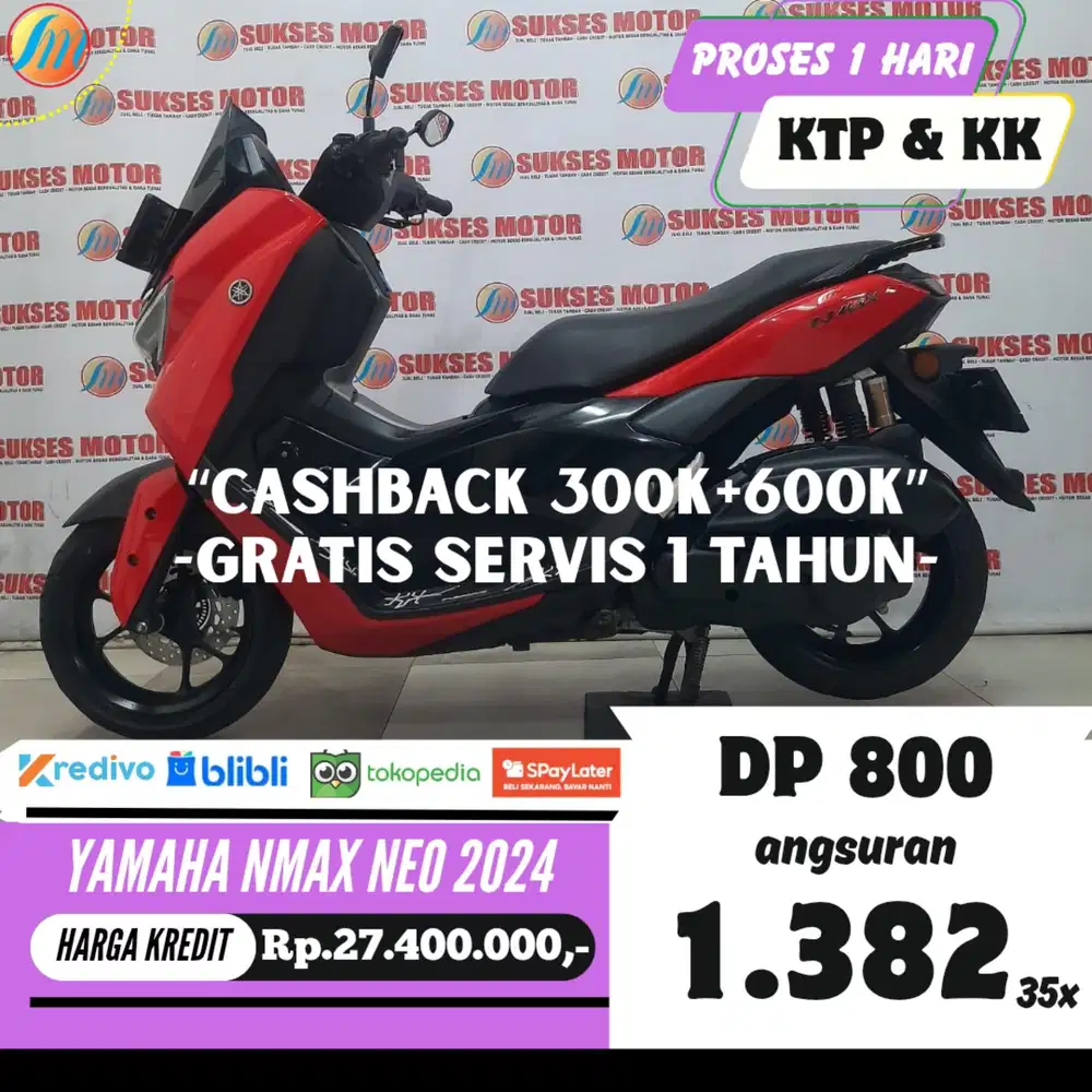 DP CUMA 800RIBU YAMAHA NMAX NEO 2024 ANGSURAN SANGAT RINGAN BERGARANSI