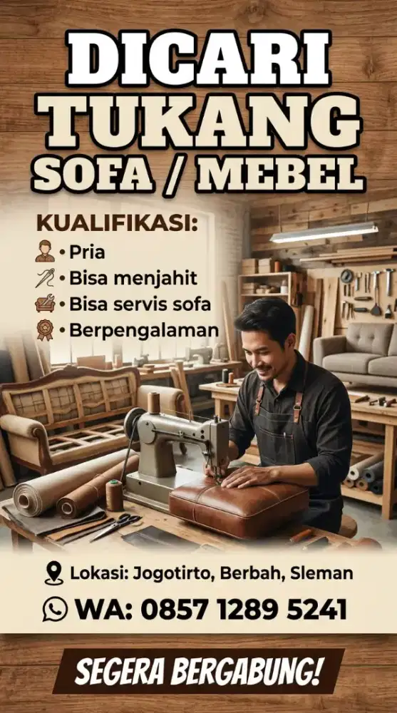 Lowongan Tukang Sofa