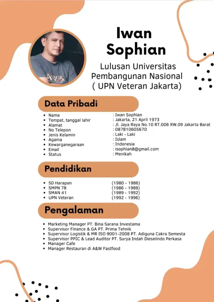 Cari kerja sebagai Manager Resto atau Cafe