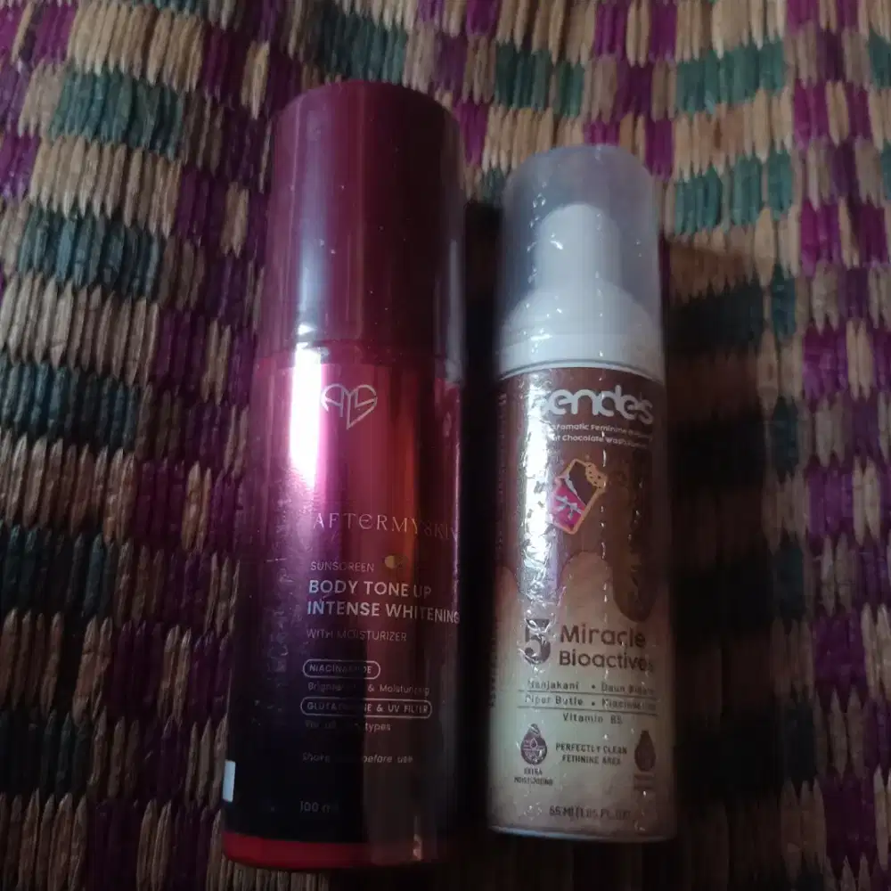 After my Skin Body Tone Up Spray dan Gendes Kewanitaan