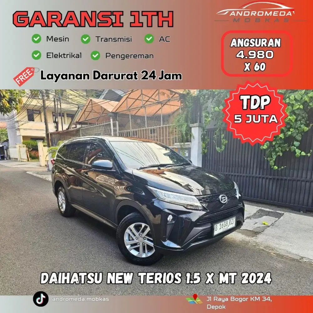 TDP TERMURAH 5 JT DAIHATSU NEW TERIOS 1.5 X MT 2024 ISTIMEWA
