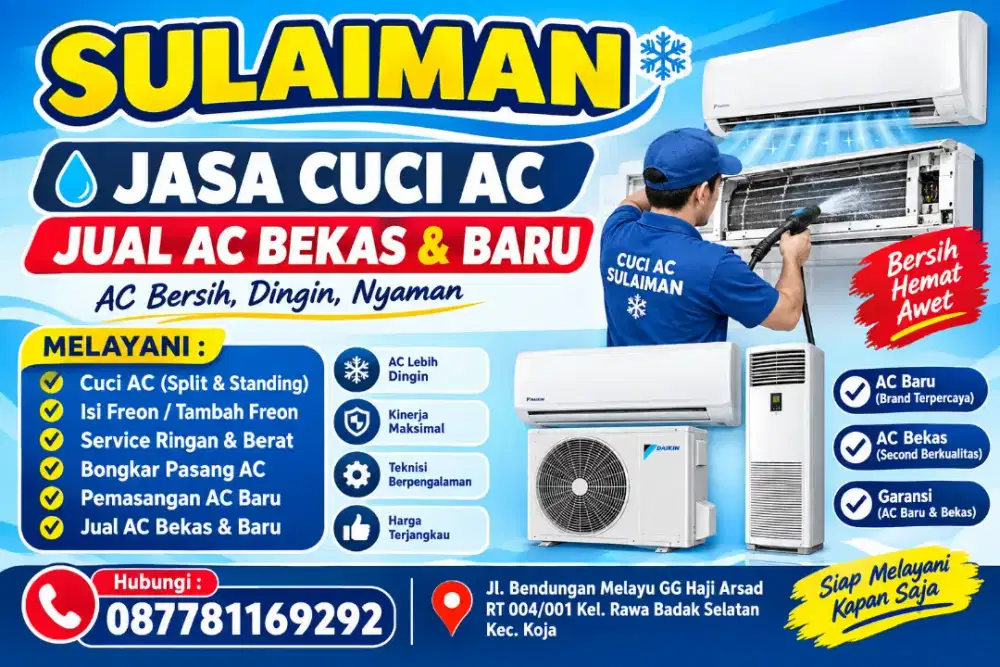 Jasa cuci ac isi freon beli AC bekas