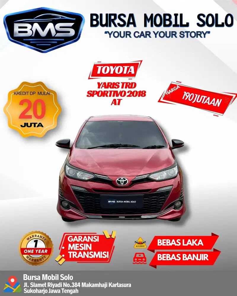 YARIS 1.5 TRD SPORTIVO 2018 MATIC TOP KONDISI