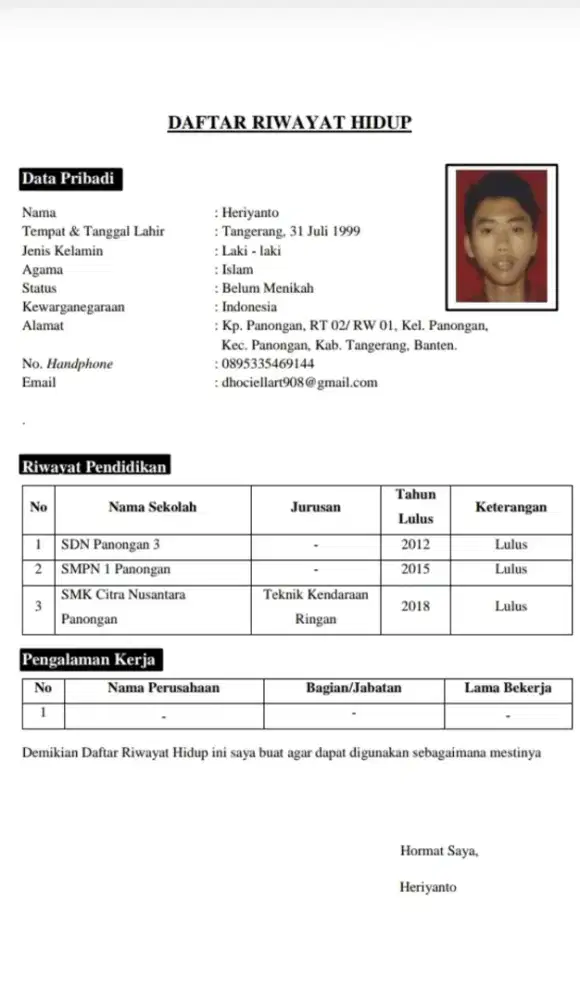 Info loker nya apa ajah