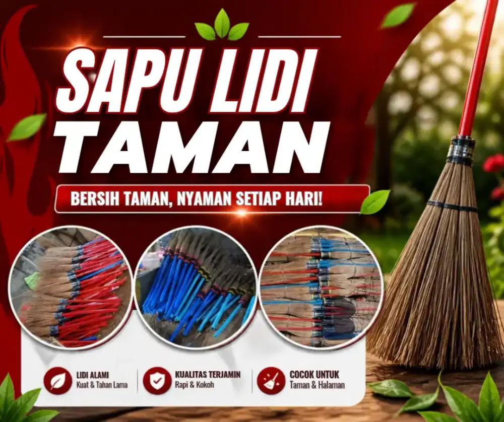 Sapu Lidi Gagang Dan Sapu Lidi Biasa